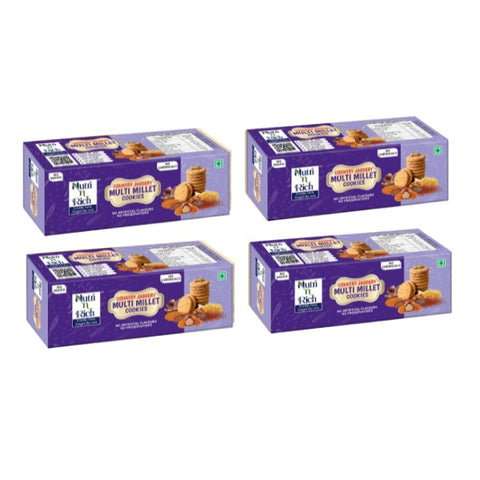 Country Jaggery Multi Millet Cookies 4x100Gms Combo Pack