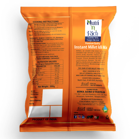 Instant Millet Idli Mix 500Gms