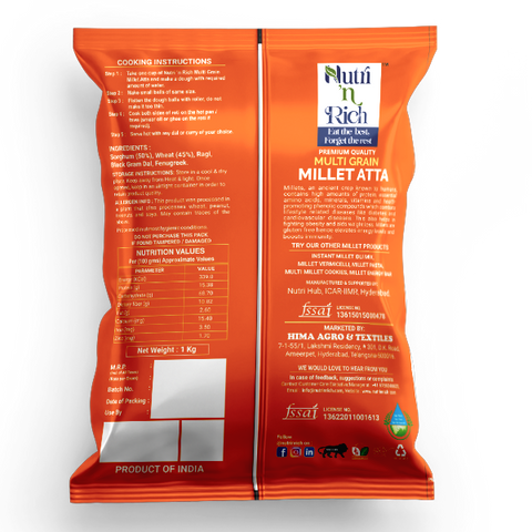 Multi Grain Millet Atta 1Kg